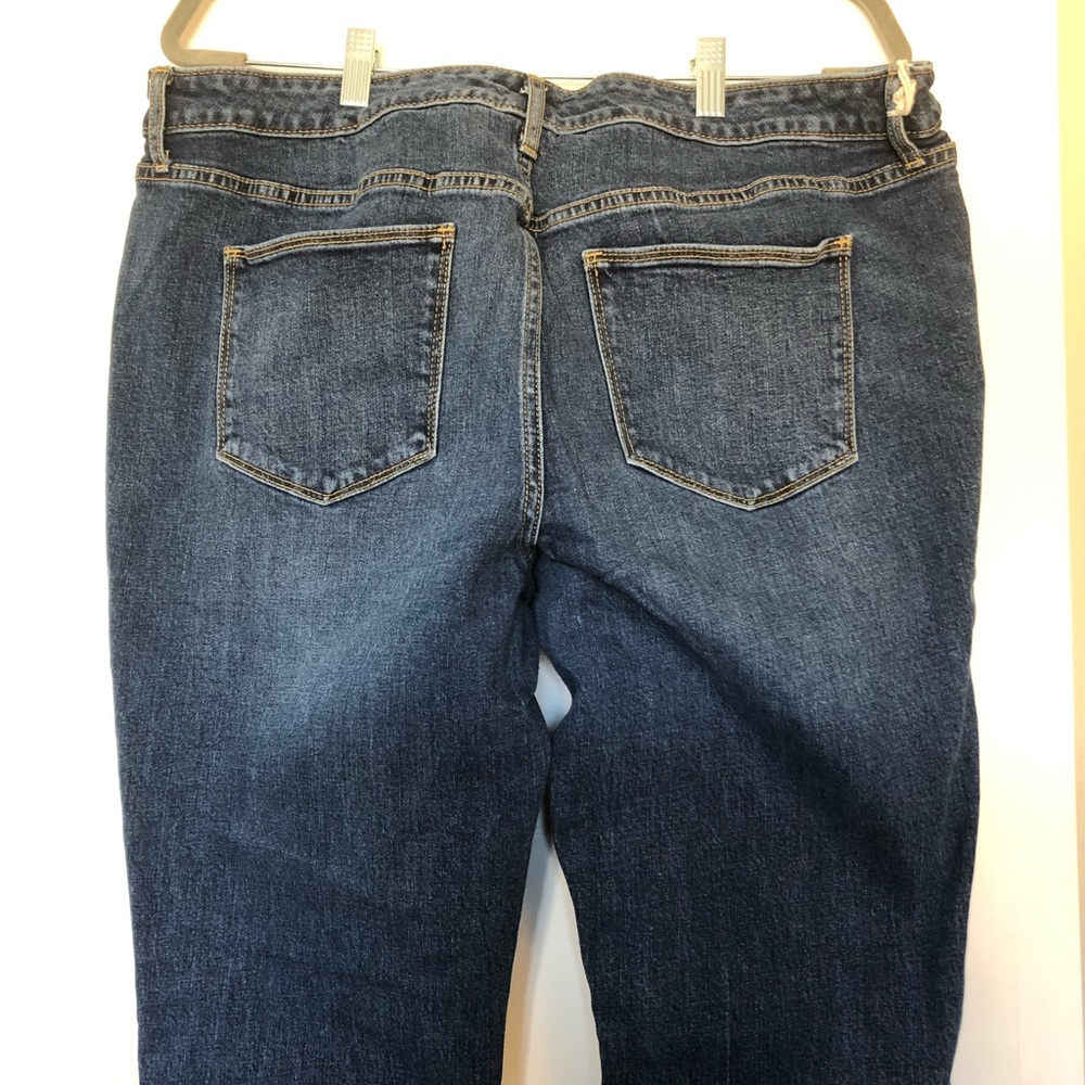 Dark wash boot cut jeans